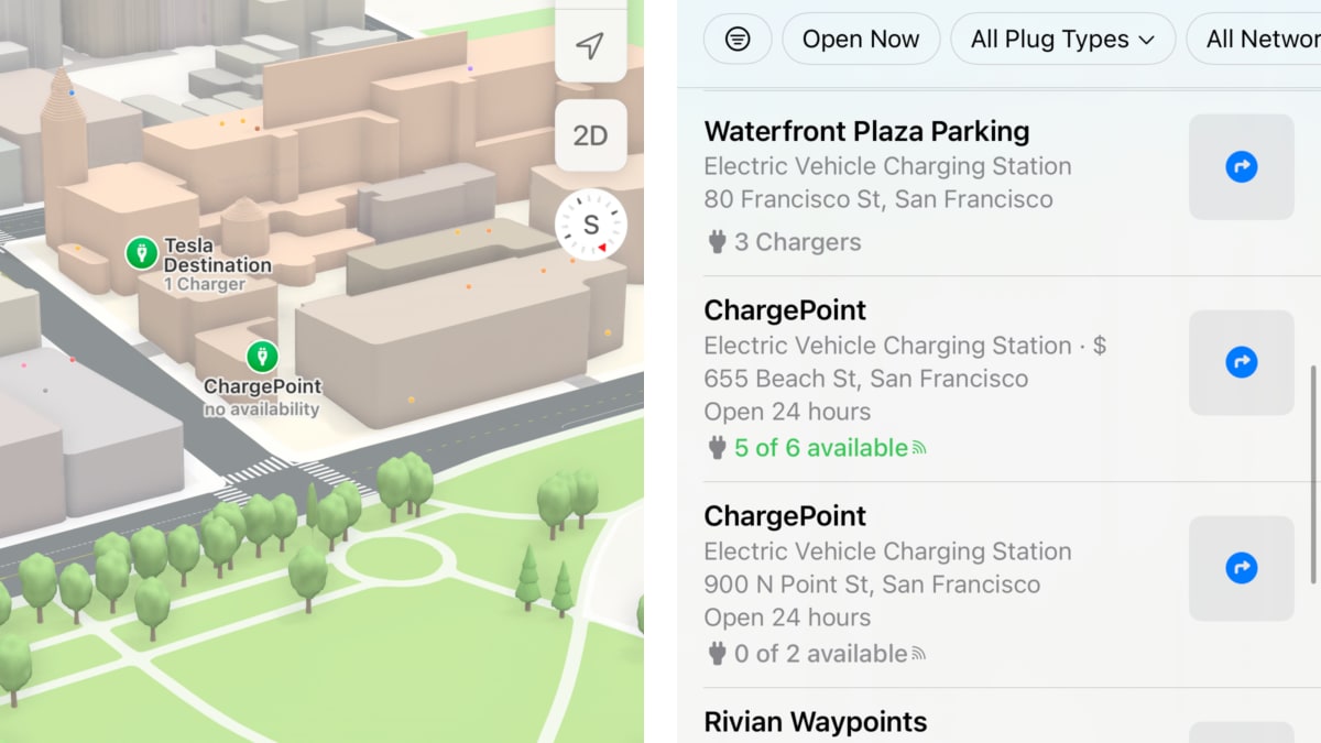苹果地图将在iOS 17提供实时的电动汽车充电器可用性