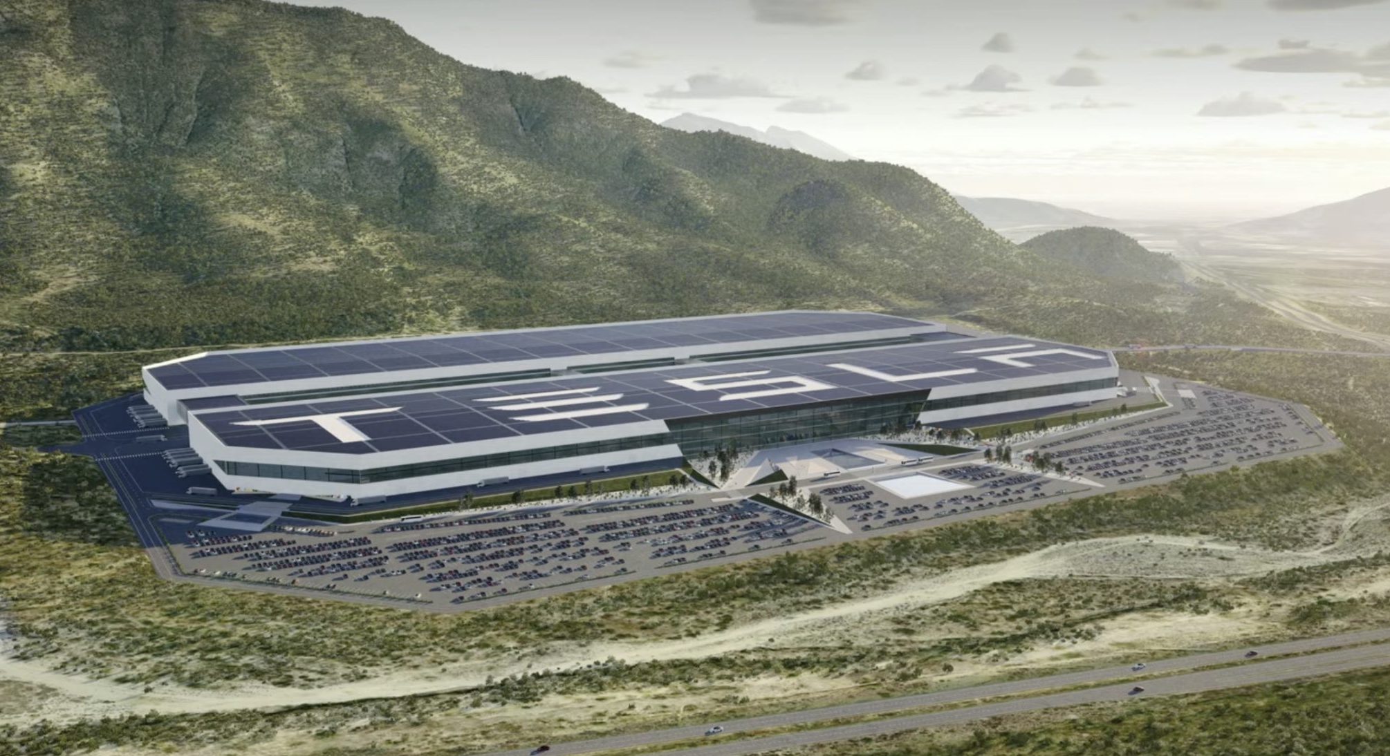特斯拉墨西哥超级工厂施工现场发现初始施工机械