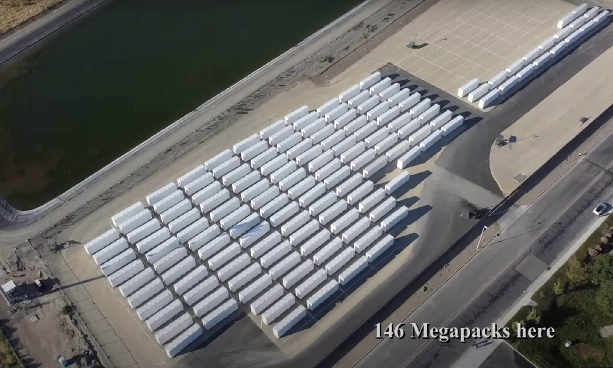拉斯罗普Megafactory工厂发现近 200 块特斯拉 Megapack 电池