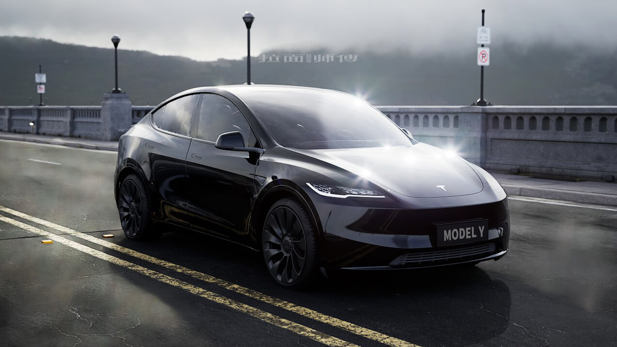 特斯拉新款 Model Y 假想图