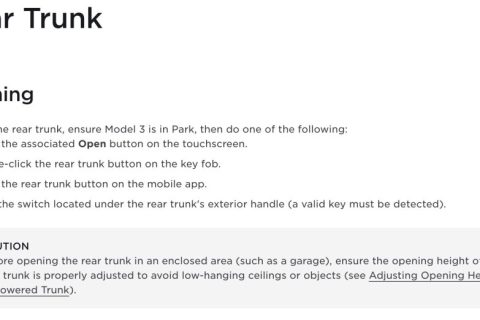 特斯拉Model 3电动升降门改装件现已上市