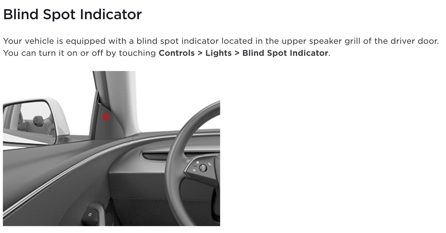 特斯拉为新款 Model 3 配备了盲点指示器