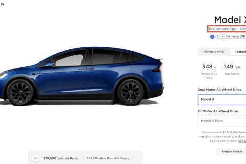 降价后美国特斯拉 Model X 预计交付日期推后