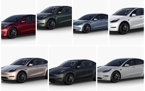 特斯拉推出七种新颜色的 Model 3 和 Model Y 车衣