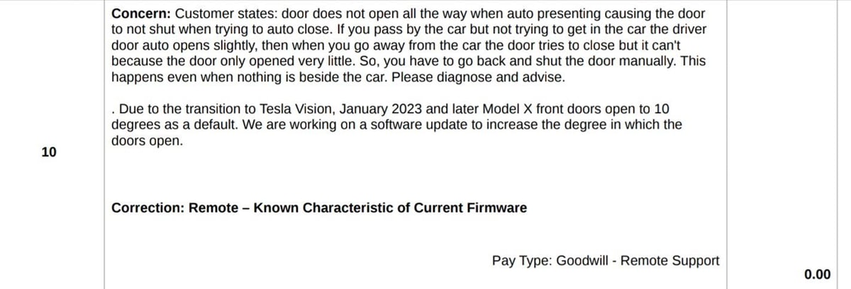 特斯拉视觉改进即将发布，预计将解决 Model X 车门打开幅度等问题