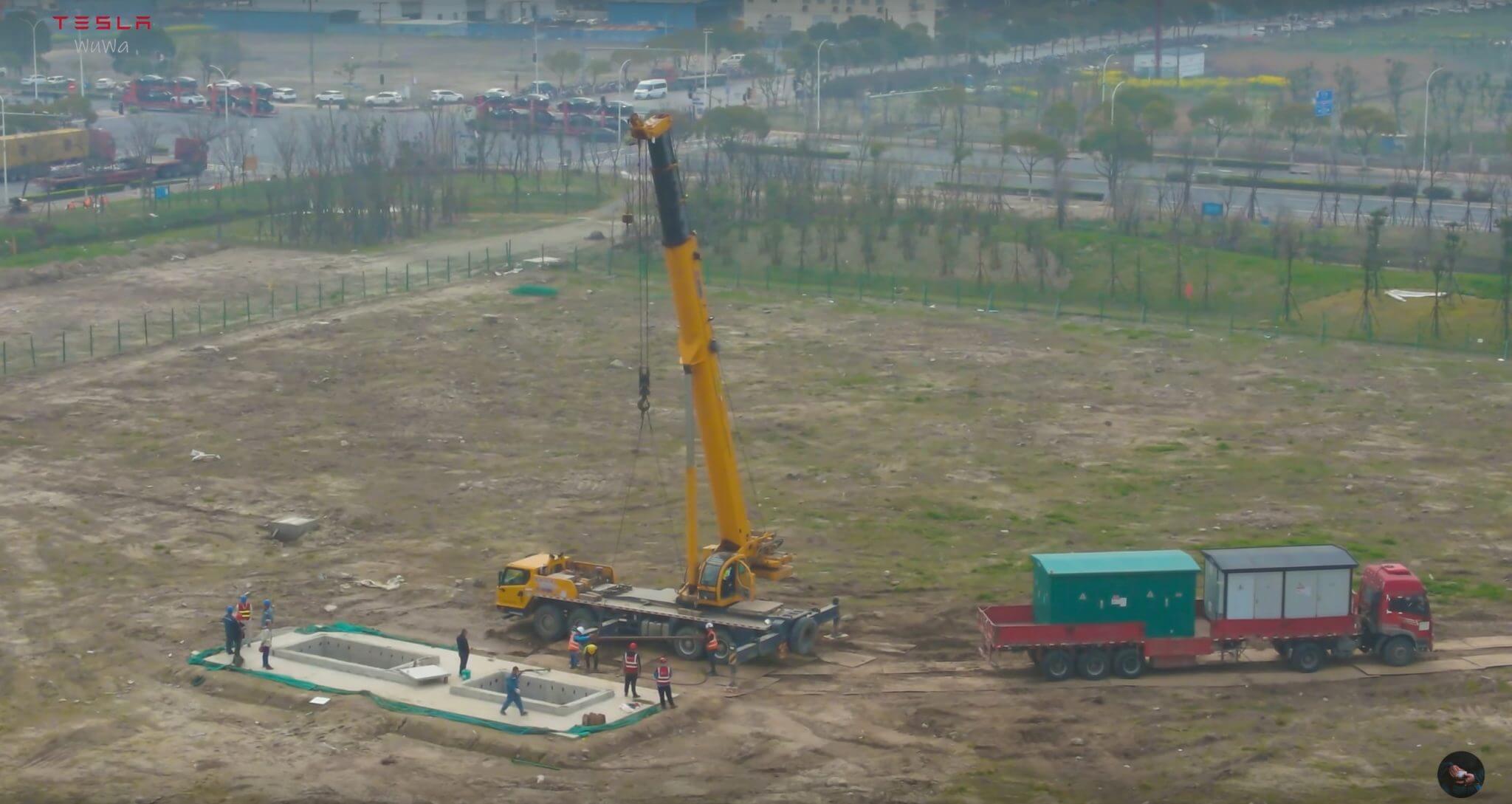特斯拉似乎已开始上海超级储能工厂的建设