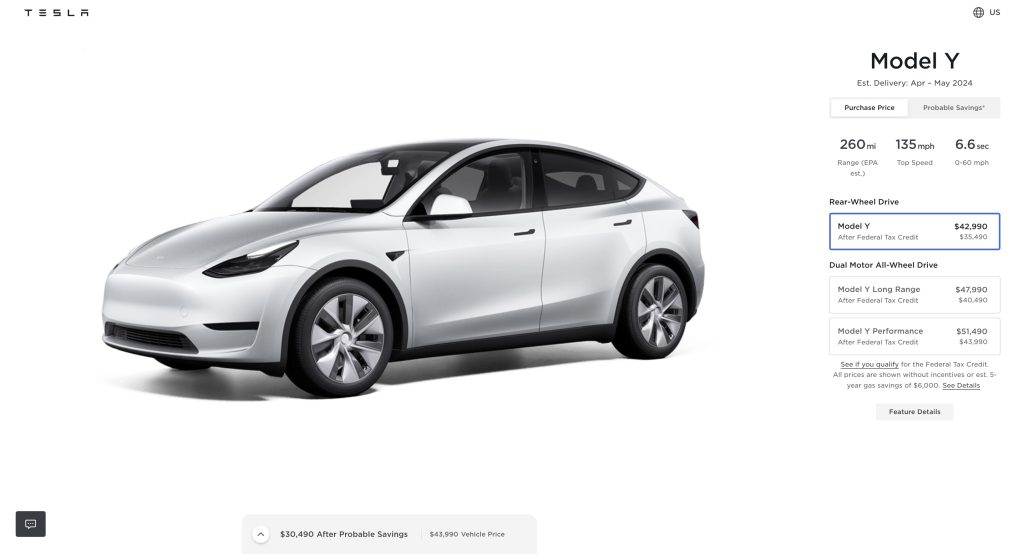 特斯拉美国将 Model S/X/Y 价格下调 2000 美元
