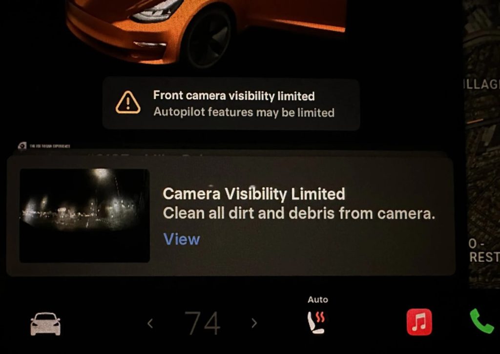 特斯拉改进当 FSD 摄像头视野受阻时的警告提示