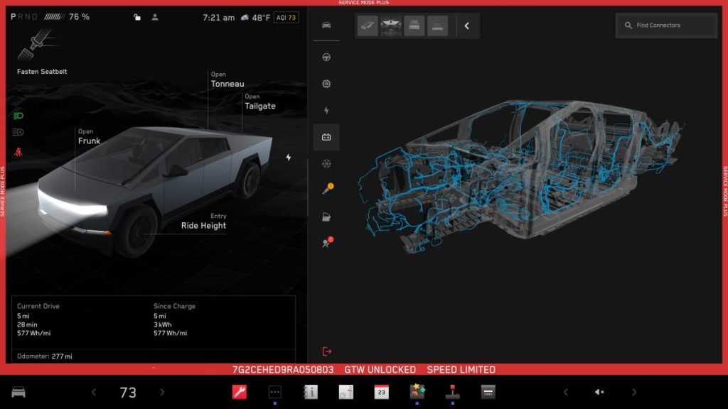 特斯拉为 Cyber​​truck 的升级版维护模式添加了交互式接线图