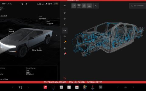 特斯拉为 Cyber​​truck 的升级版维护模式添加了交互式接线图