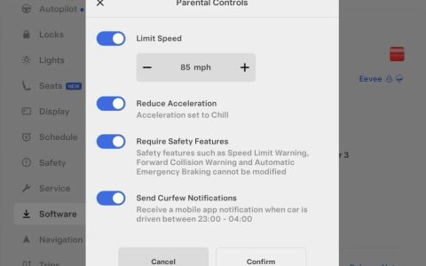 特斯拉家长控制 – 功能详解及启用方法
